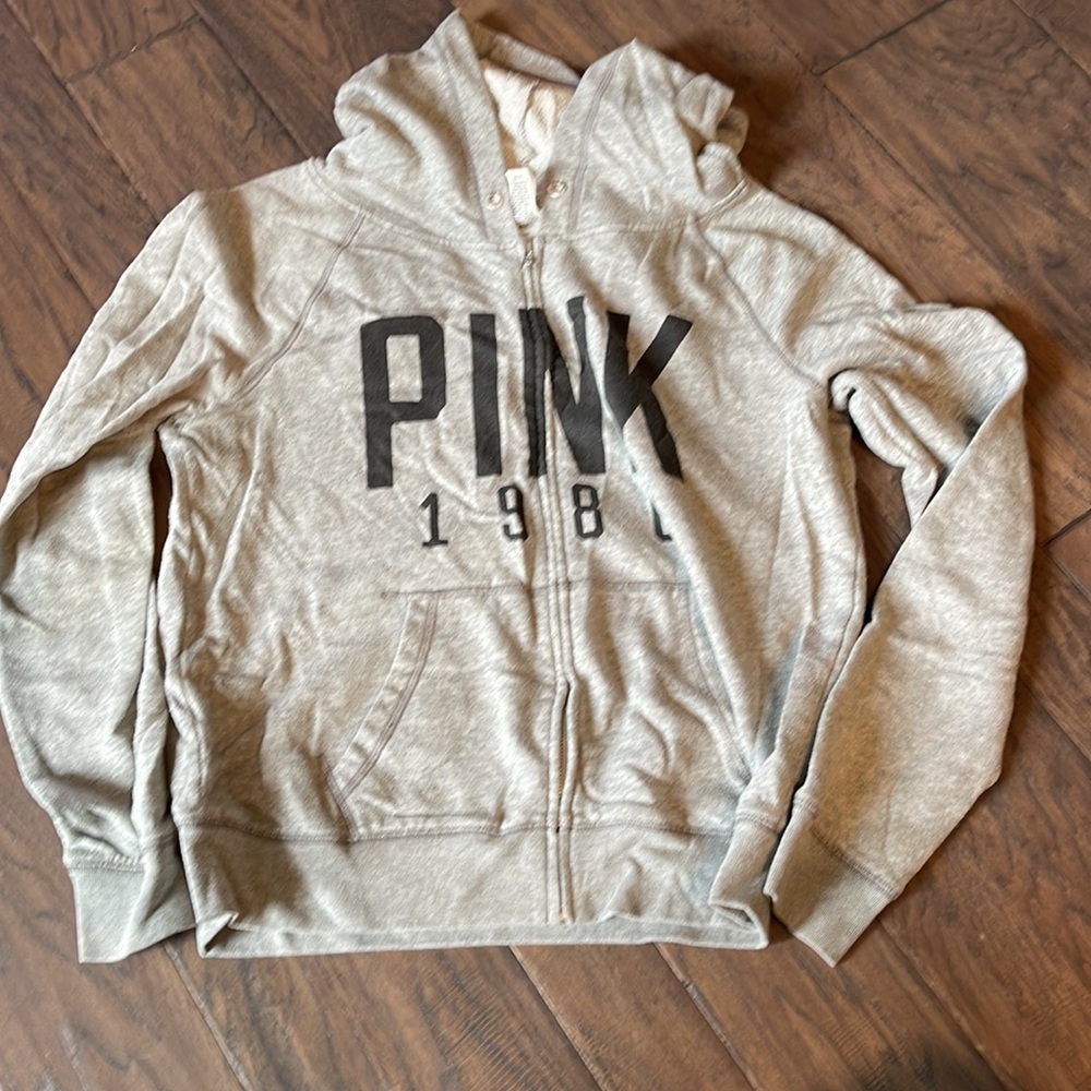 Victoria’s Secret PINK - grey zip hoodie - L